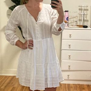White flowy dress